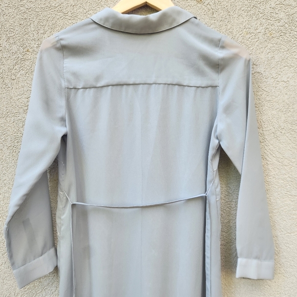 Soft Surroundings Ibiza Maxi Shirt Dress Women's Extra Small Blue Embroidered - Picture 12 of 15